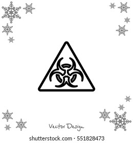Web line icon. Radiation hazard