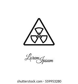 Web line icon. Radiation hazard
