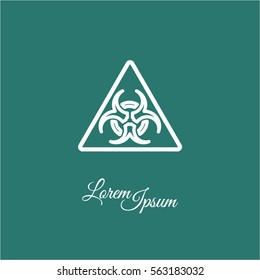 Web line icon. Radiation hazard