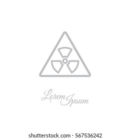 Web line icon. Radiation hazard