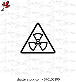 Web line icon. Radiation hazard