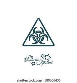 Web line icon. Radiation hazard