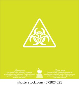 Web line icon. Radiation hazard