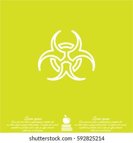 Web line icon. Radiation hazard, biohazard