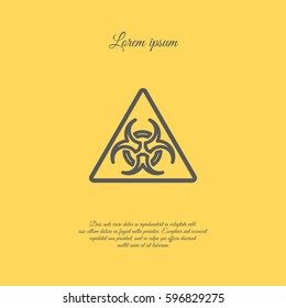 Web line icon. Radiation hazard