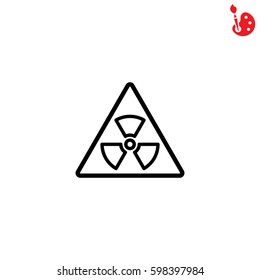 Web line icon. Radiation hazard