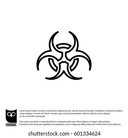 Web line icon. Radiation hazard, biohazard