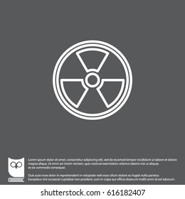 Web line icon. Radiation hazard