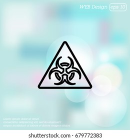 Web line icon. Radiation hazard