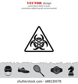 Web line icon. Radiation hazard