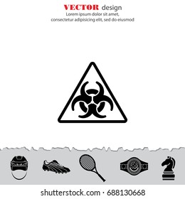 Web line icon. Radiation hazard