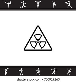 Web line icon. Radiation hazard
