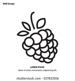 Web line icon. Raspberries