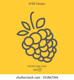 Web line icon. Raspberries