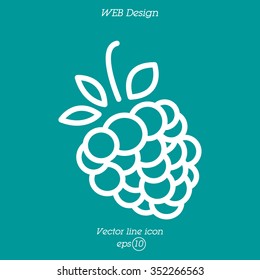 Web line icon. Raspberries