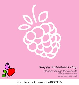 Web line icon. Raspberries