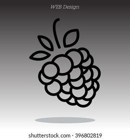 Web line icon. Raspberries
