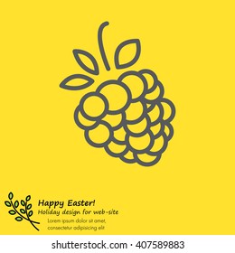 Web line icon. Raspberries
