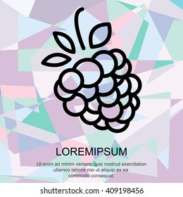 Web line icon. Raspberries
