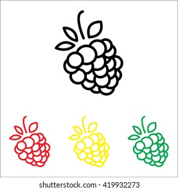 Web line icon. Raspberries