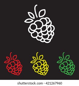 Web line icon. Raspberries