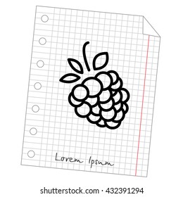 Web line icon. Raspberries