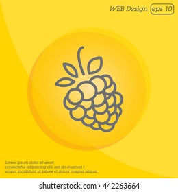 Web line icon. Raspberries