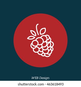 Web line icon. Raspberries