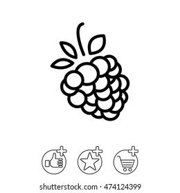 Web line icon. Raspberries