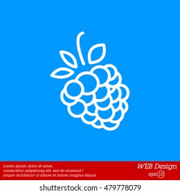 Web line icon. Raspberries