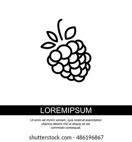 Web line icon. Raspberries