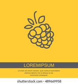 Web line icon. Raspberries