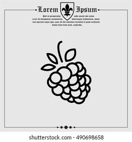 Web line icon. Raspberries