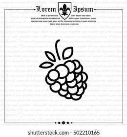 Web line icon. Raspberries