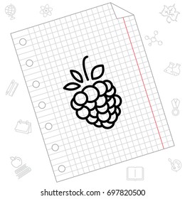 Web line icon. Raspberries