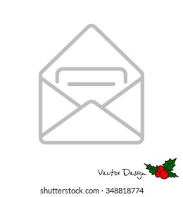 Web line icon. Received message 
