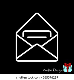 Web line icon. Received message 