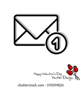 Web line icon. Received message