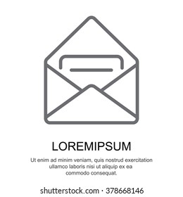 Web line icon. Received message 