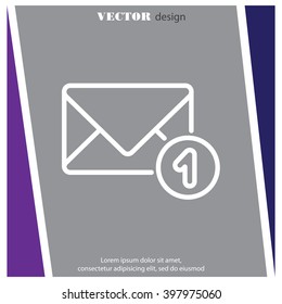 Web line icon. Received message