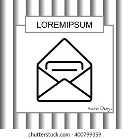 Web line icon. Received message 