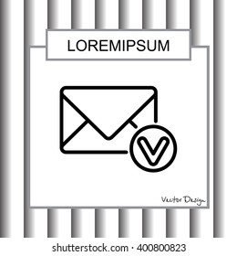 Web line icon. Received message