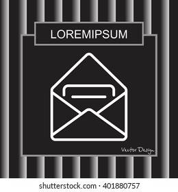 Web line icon. Received message 