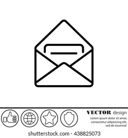 Web line icon. Received message 