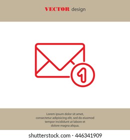 Web line icon. Received message