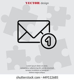 Web line icon. Received message