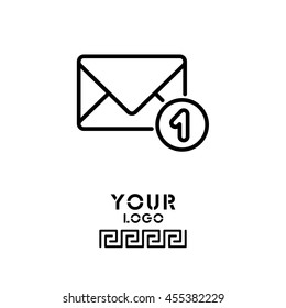 Web line icon. Received message