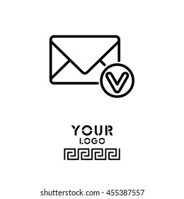 Web line icon. Received message