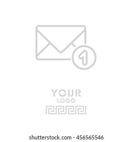 Web line icon. Received message