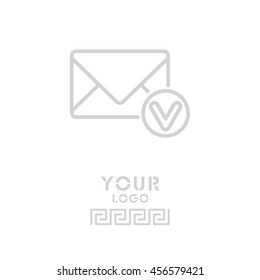 Web line icon. Received message